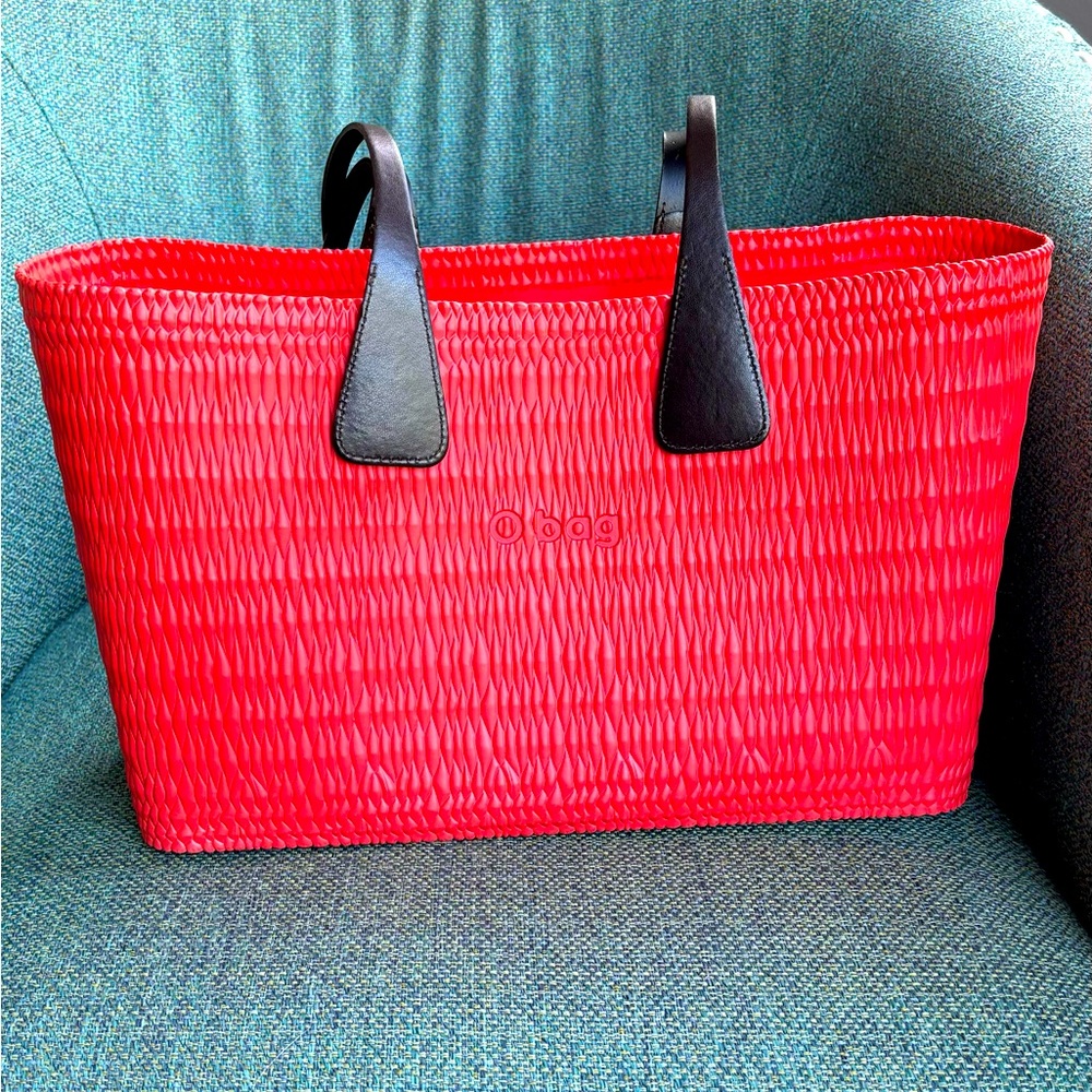 NWOT O Bag Beach Tote with Interchangeable Handles and Canvas Insert UNIQUE!